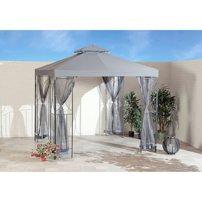 GREY Polenza 2.5m Cream Gazebo