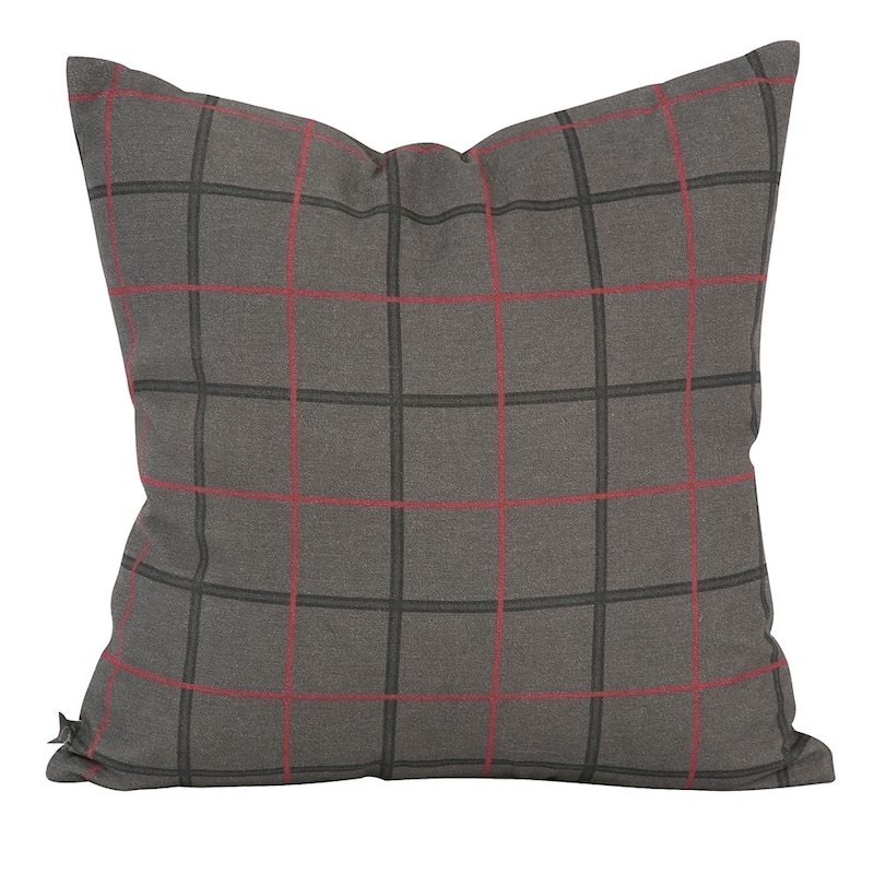 Allan Andrews Decorative Square Oxford Throw Pillow Cover - Grey