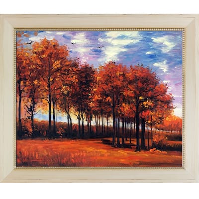 La Pastiche Autumn Landscape with Constantine Frame Oil Painting Wall Art, 28.5"x24.5"