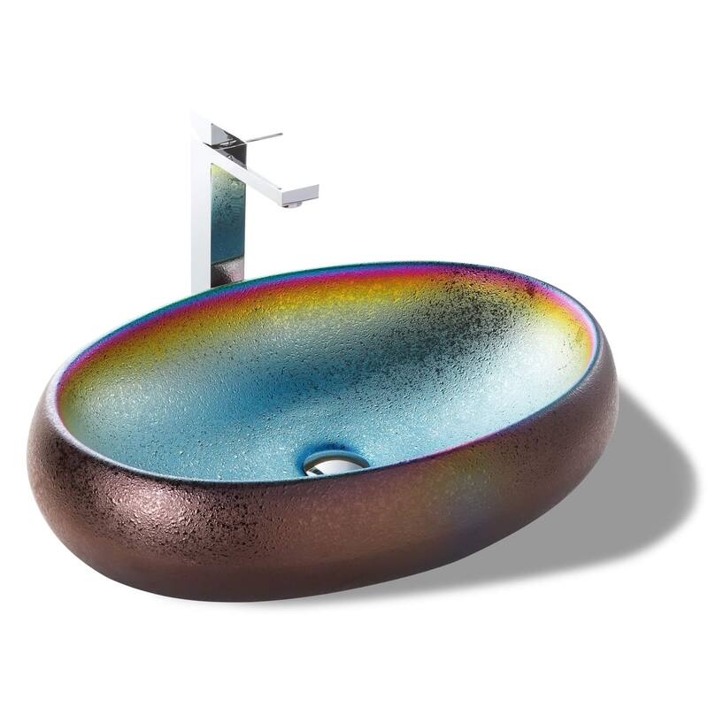 Fine Fixtures LUXURY VESSEL OVAL 24 X 16 MULTICHROME