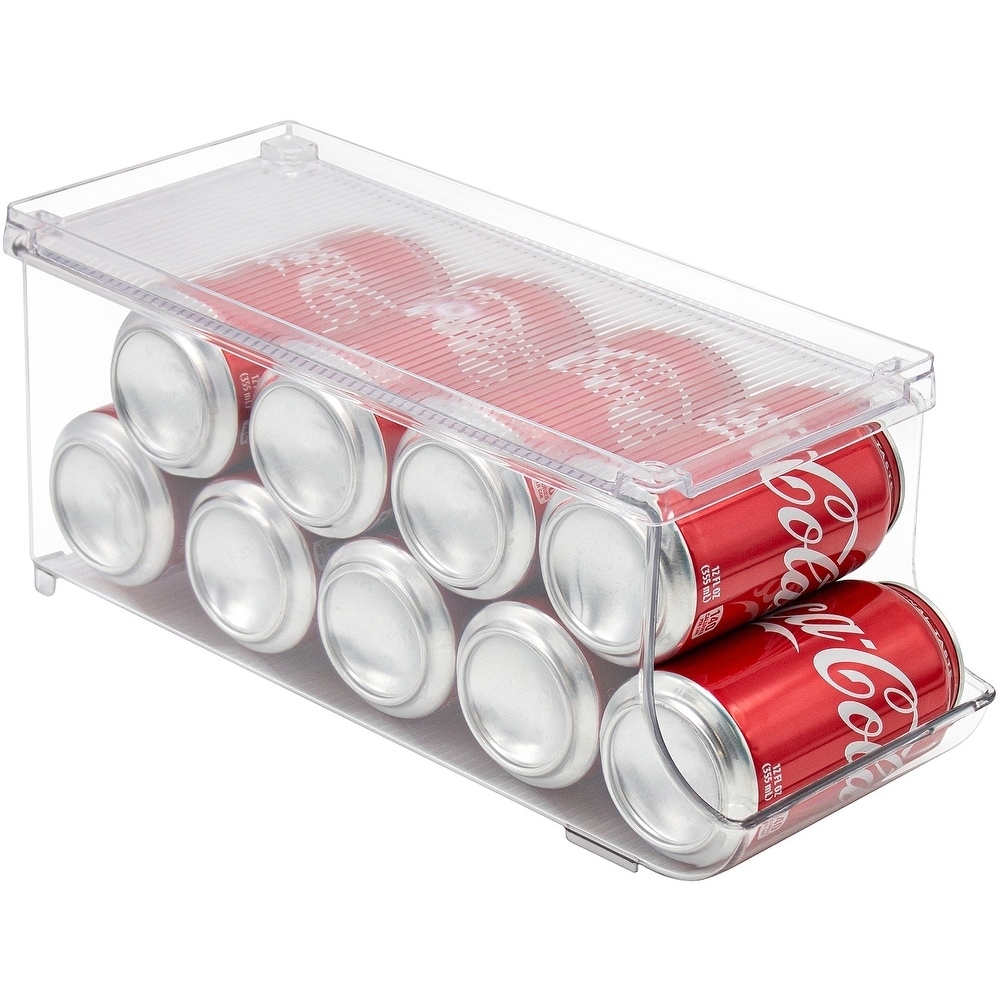 4 Pack Stackable Soda Can Organizer for Refrigerator, Can Holder