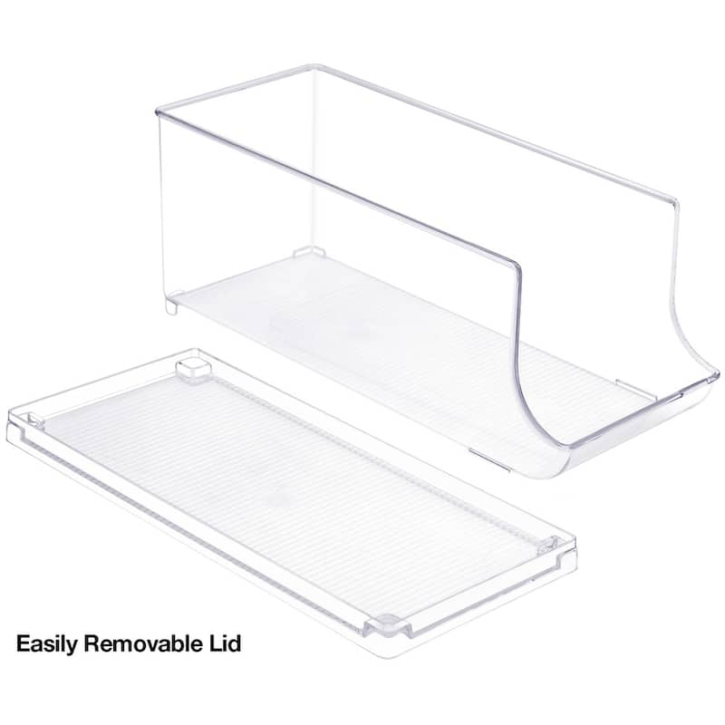 Clear Soda Can Organizer Holder With Lid, 9 cans (2-Pack)
