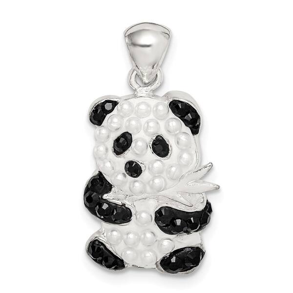 925 Sterling Silver Polished Simulated Pearl & Crystal Rabbit Charm Pendant 925 Sterling Silver Polished Simulated Pearl & Crystal Rabbit Charm Pendant