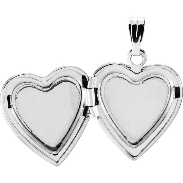 Curata 925 Sterling Silver 22 25x14 25mm Polished Love Heart Shaped Photo Locket Pendant Necklace With Diamond Jewelry Gifts For Overstock
