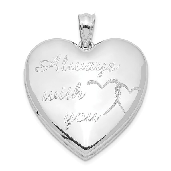 20mm 925 Sterling Silver Rhodium Plated Love Heart Chain Slide Jewelry Gifts for Women