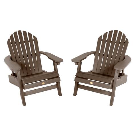 Set of Two Highwood Hamilton Folding and Reclining Adirondack Chairs