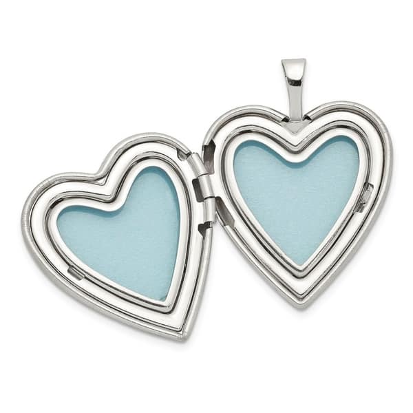 Holds 2 Photos 925 Sterling Silver & Gold Plated Polished Heart Locket Charm Pendant 