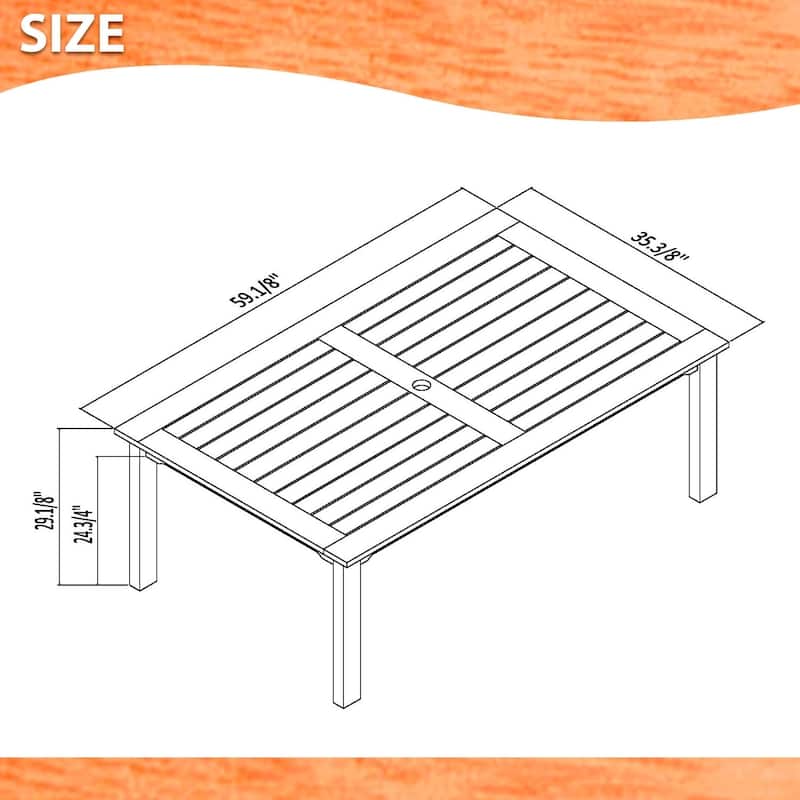Eucalytpus 6-piece Patio Dining Set - 6 Piece