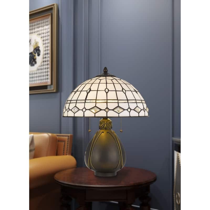 Tiffany Table Lamp With Glass Patterns - 26.30