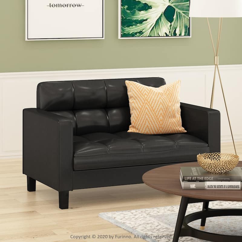 Furinno Brive Contemporary Tufted Loveseat