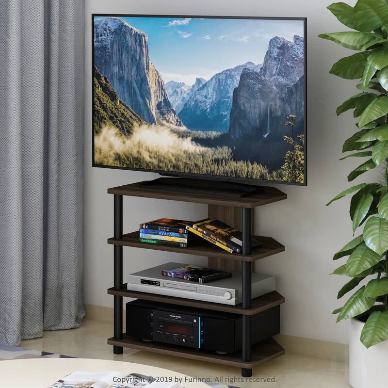 Furinno Turn-N-Tube Easy Assembly 4-Tier Petite TV Stand