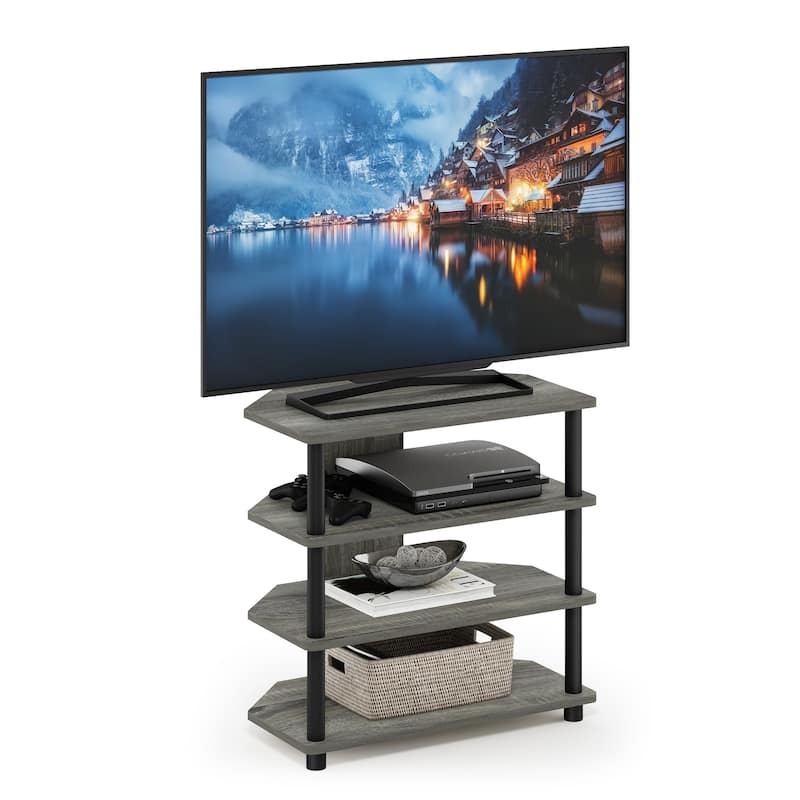 Furinno Turn-N-Tube Easy Assembly 4-Tier Petite TV Stand