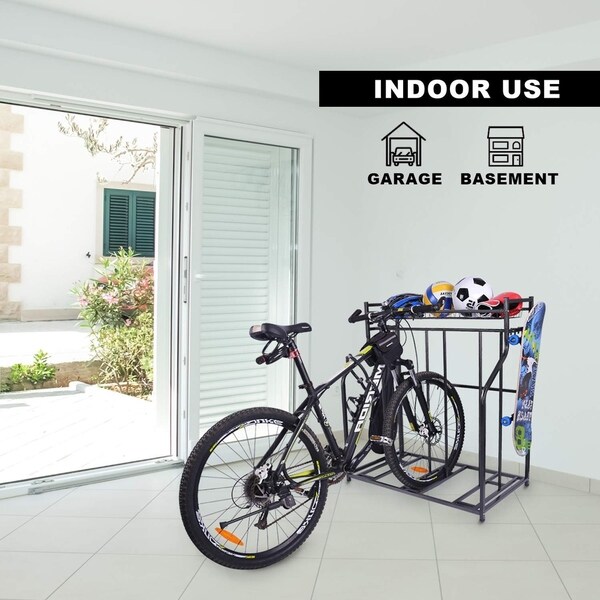 garage door bike rack