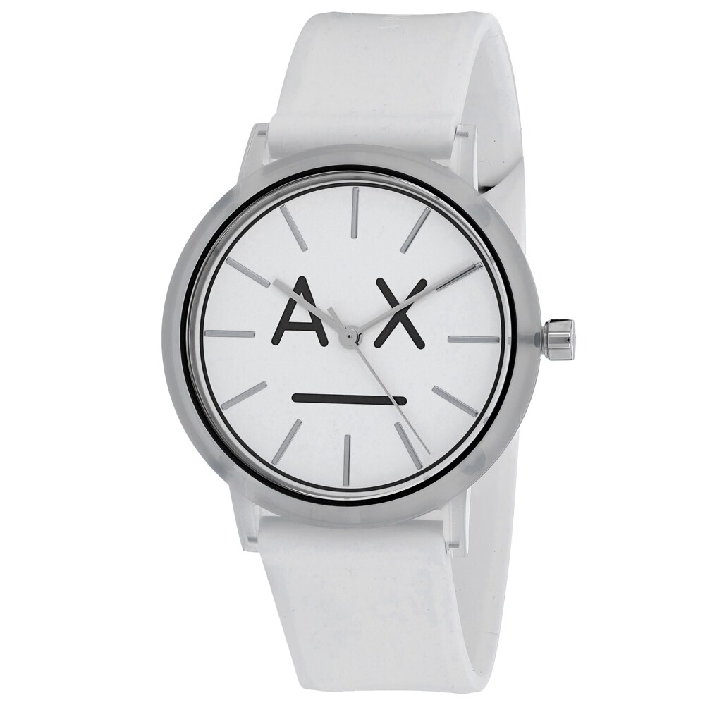 armani exchange watch white