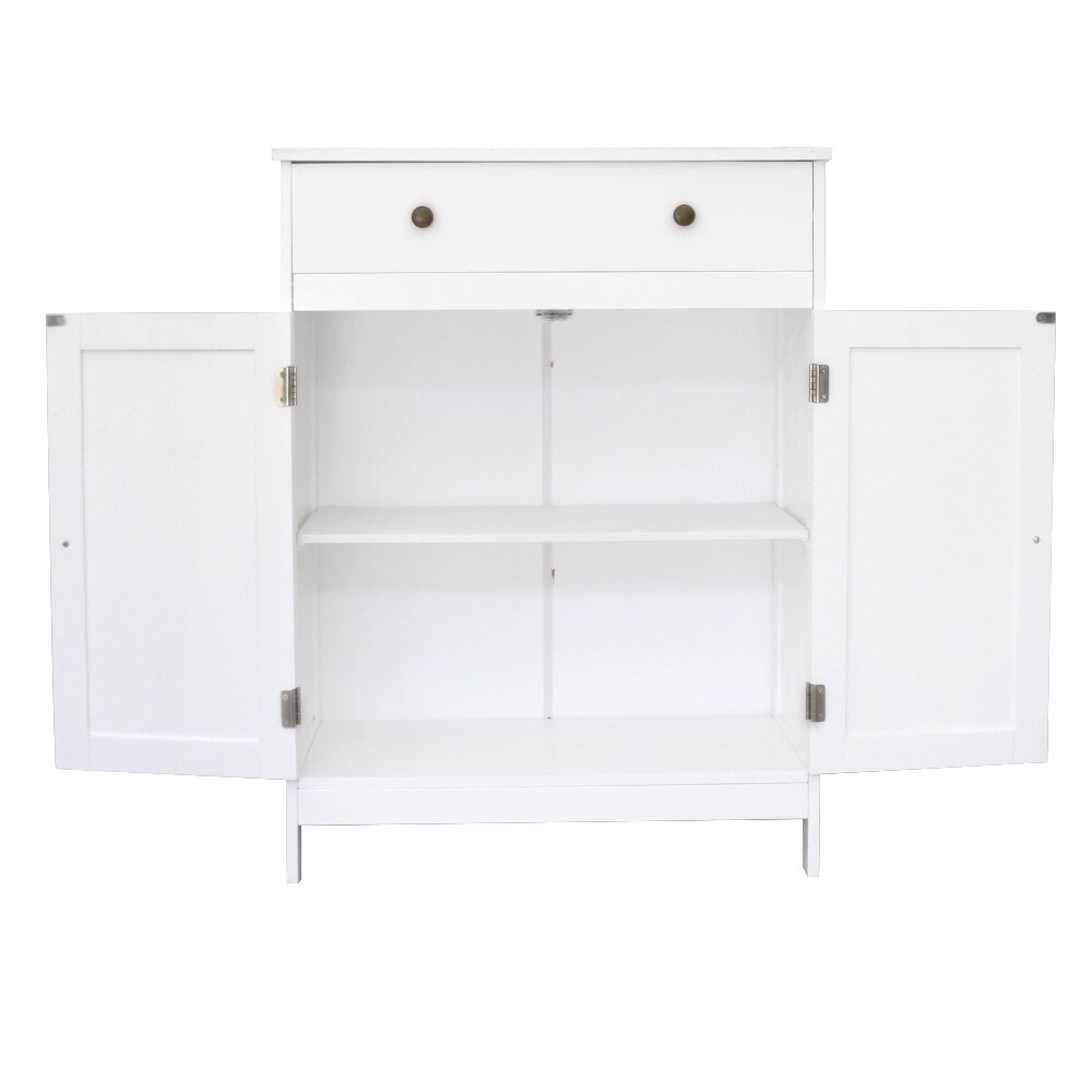 Takefuns FCH One Door /& Three Layers Bathroom Cabinet White