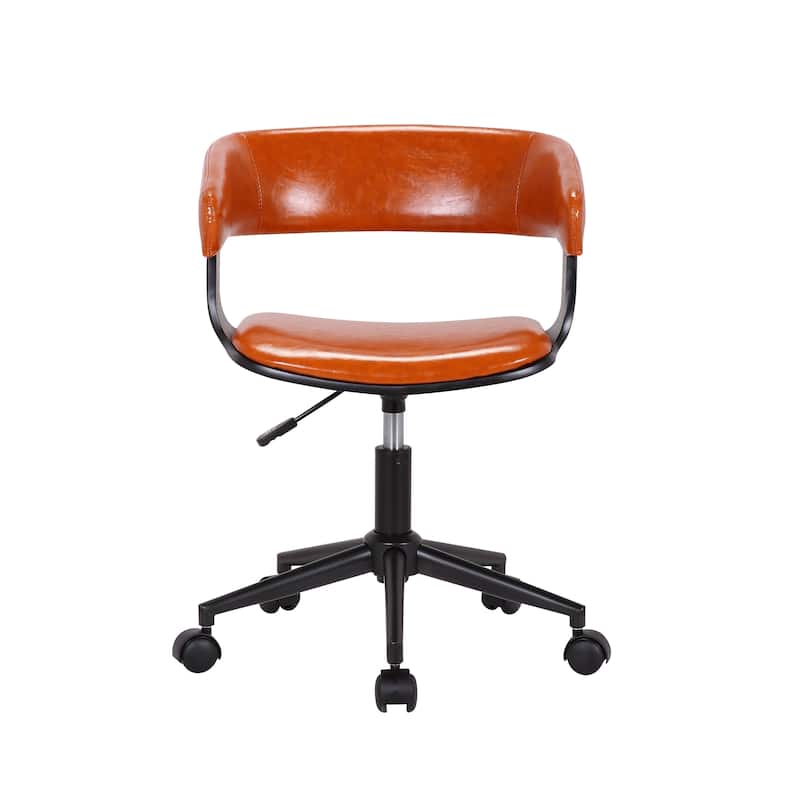 Porthos Home Adjustable Friso Swivel Office Chair, PU Leather