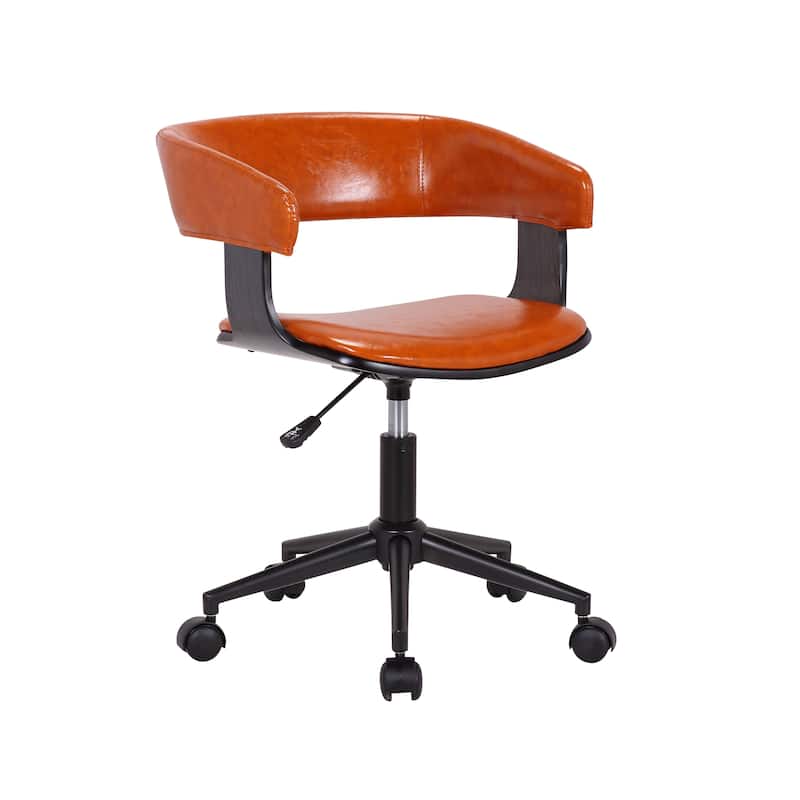 Porthos Home Adjustable Friso Swivel Office Chair, PU Leather