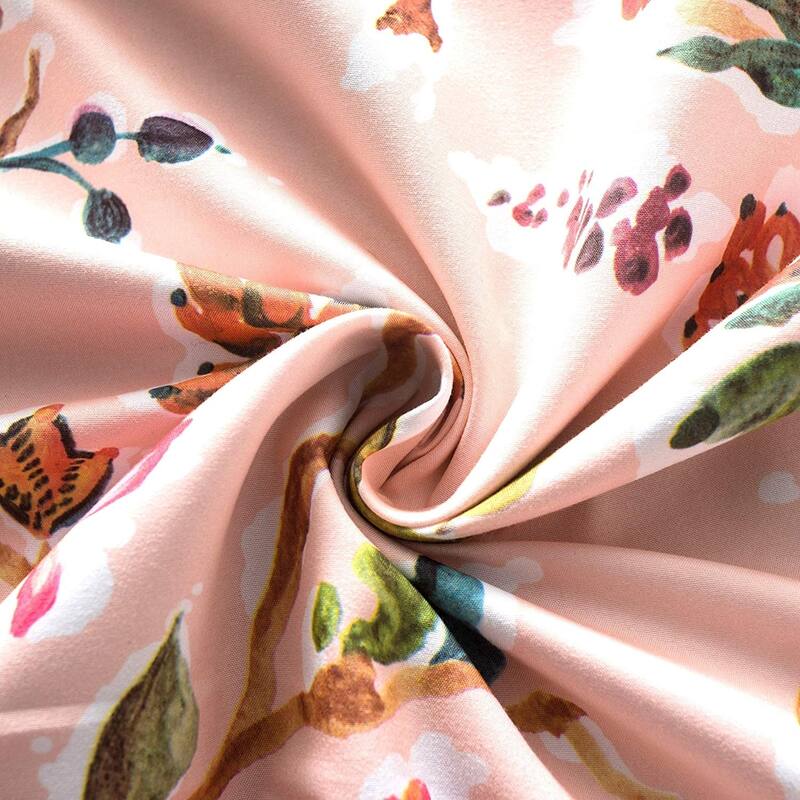 DriftAway Lauren Colorful Watercolor Tree Pattern Window Curtain Valance - 52'' width x 18'' length - 52'' width x 18'' length