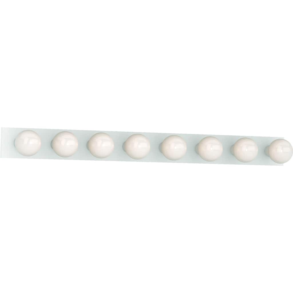 Volume Lighting 8-Light White Vanity