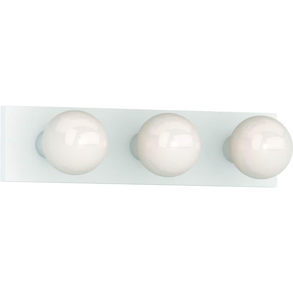 Volume Lighting 3-Light White Vanity