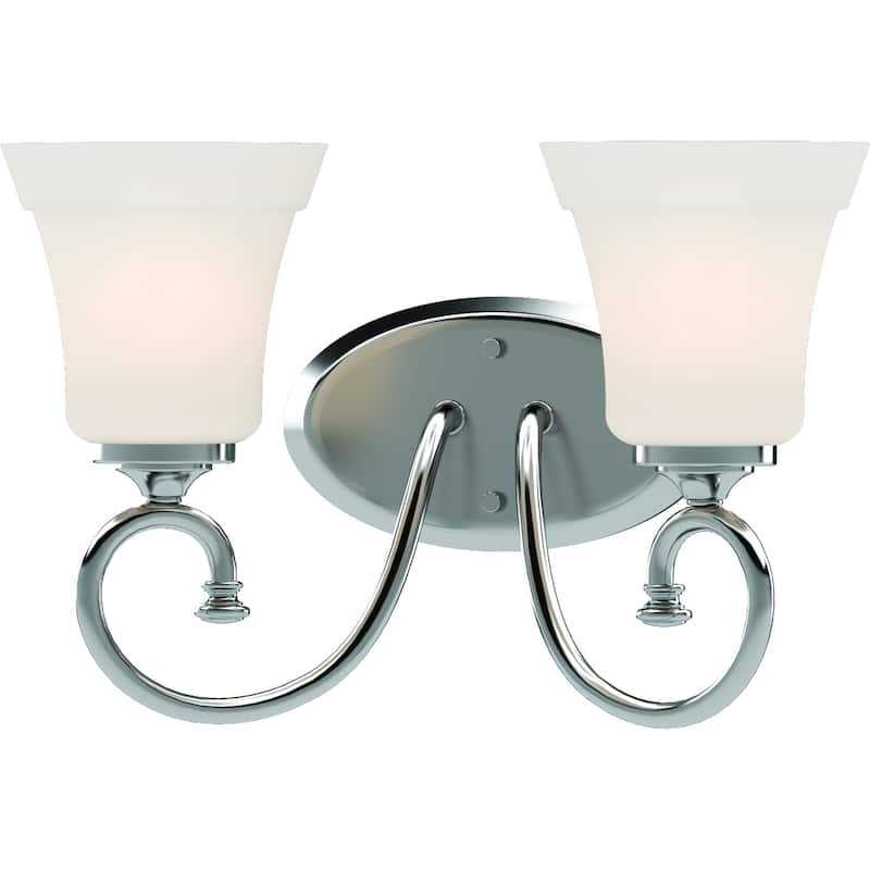 Volume Lighting Tes 2-Light Indoor Chrome Wall Mount