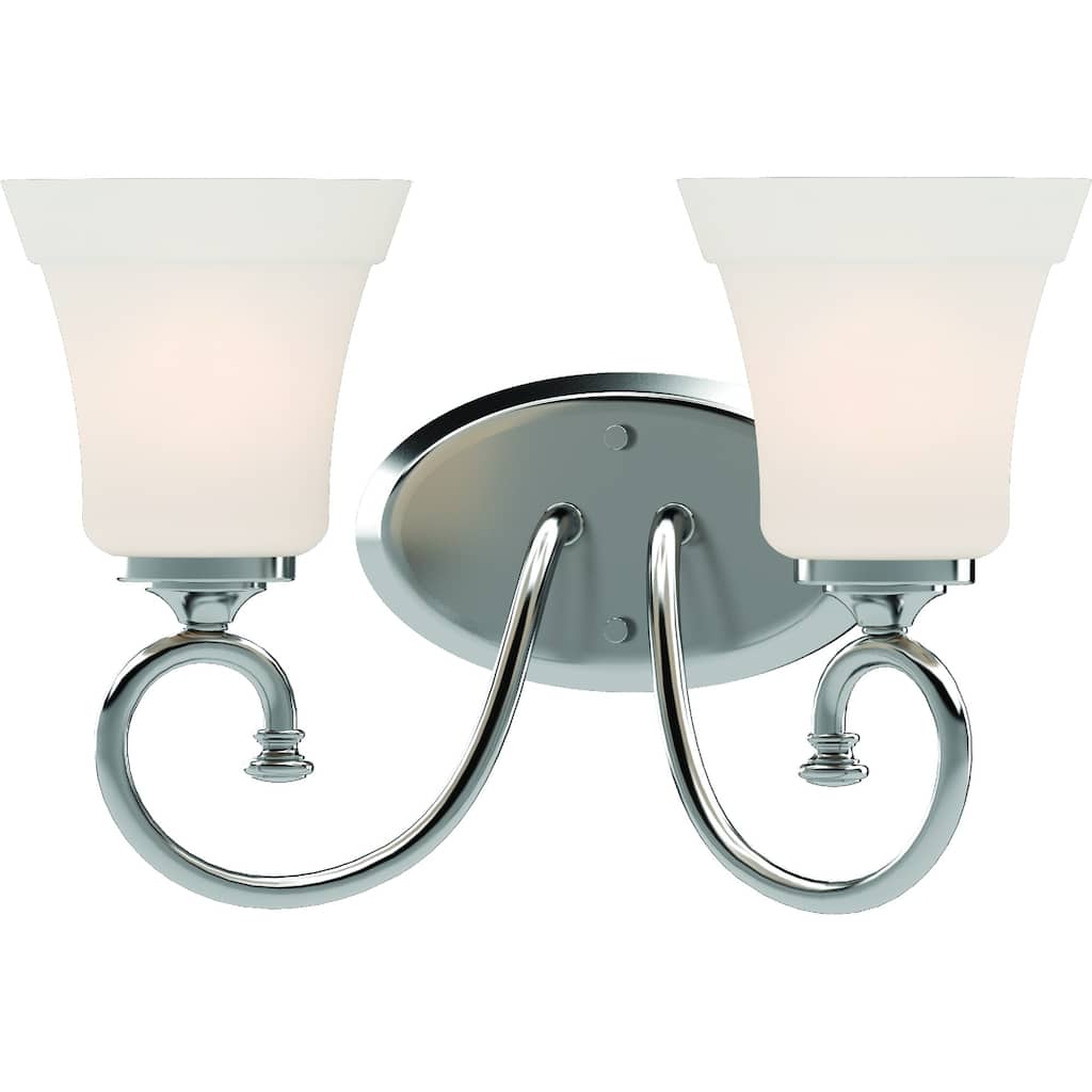 Volume Lighting Tes 2-Light Indoor Chrome Wall Mount