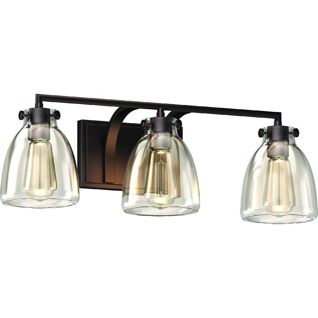 Volume Lighting 3-Light Indoor Antique Bronze Vintage-Inspired Vanity