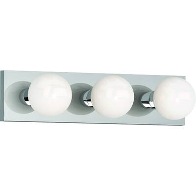 Volume Lighting 3-Light Chrome Vanity