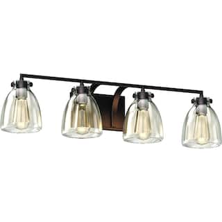 Volume Lighting 4-Light Indoor Antique Bronze Vintage-Inspired Vanity