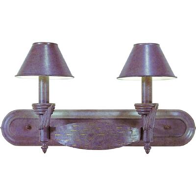 Volume Lighting Toltec 2-Light Indoor Prairie Rock and Gold Sconce