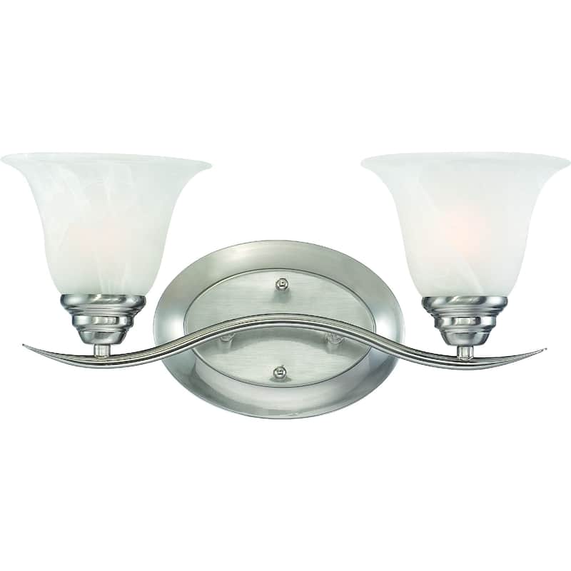 Volume Lighting Trinidad 2-Light Indoor Brushed Nickel Bath or Vanity