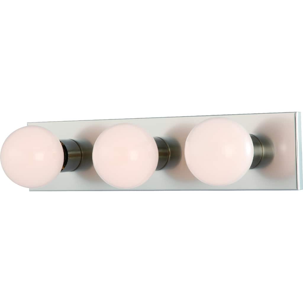 Volume Lighting 3-Light Brushed Nickel