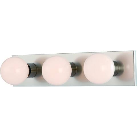 Volume Lighting 3-Light Brushed Nickel