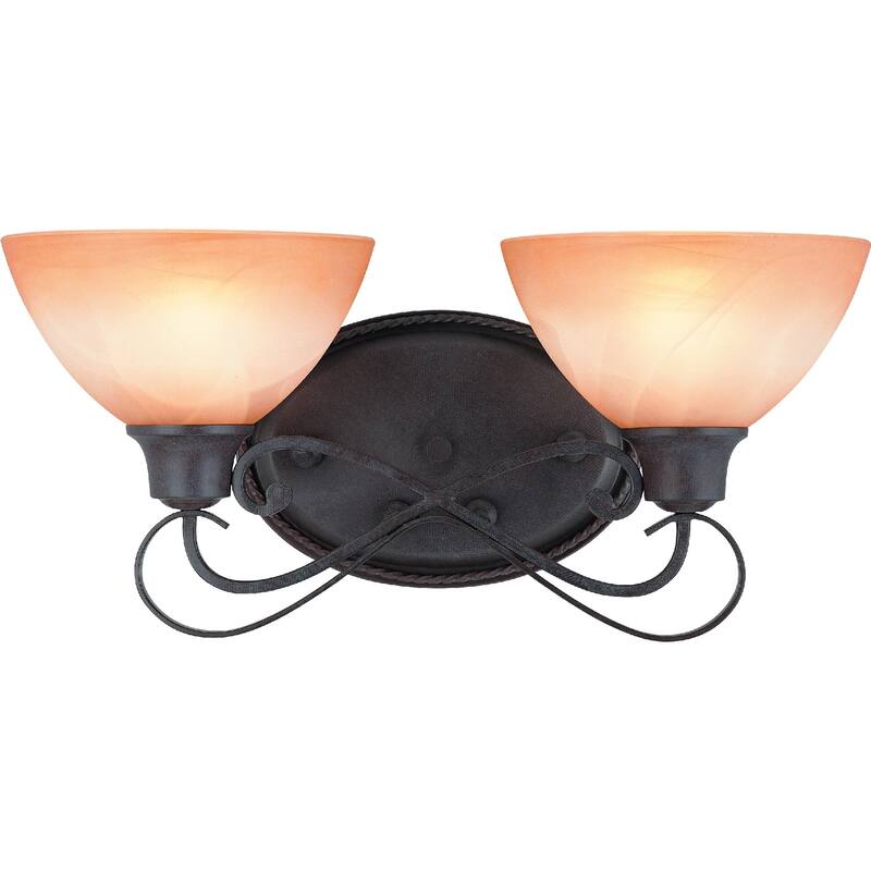 Volume Lighting Altamonte 2-Light Indoor Frontier Iron Frontier Vanity