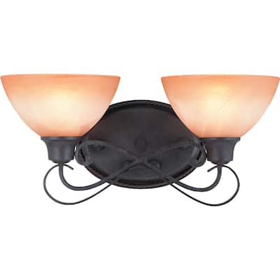 Volume Lighting Altamonte 2-Light Indoor Frontier Iron Frontier Vanity