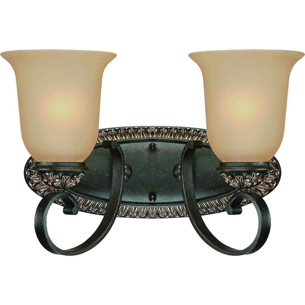 Volume Lighting Bristol 2-Light Indoor Vintage Bronze Antique Gold