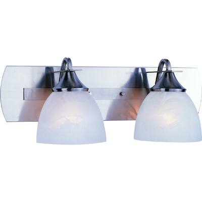 Volume Lighting Durango 2-Light Indoor Brushed Nickel Bath or Vanity