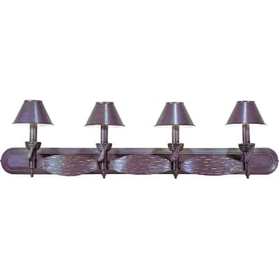 Volume Lighting Toltec 4-Light Indoor Prairie Rock and Gold Sconce