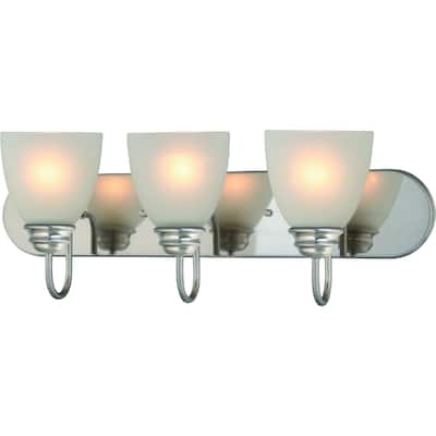 Volume Lighting Mari 3-Light Indoor Brushed Nickel Bath or Vanity