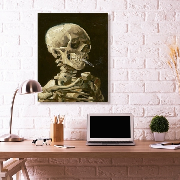 Stupell Industries Skeleton With A Smoke Tan Black Van Gogh