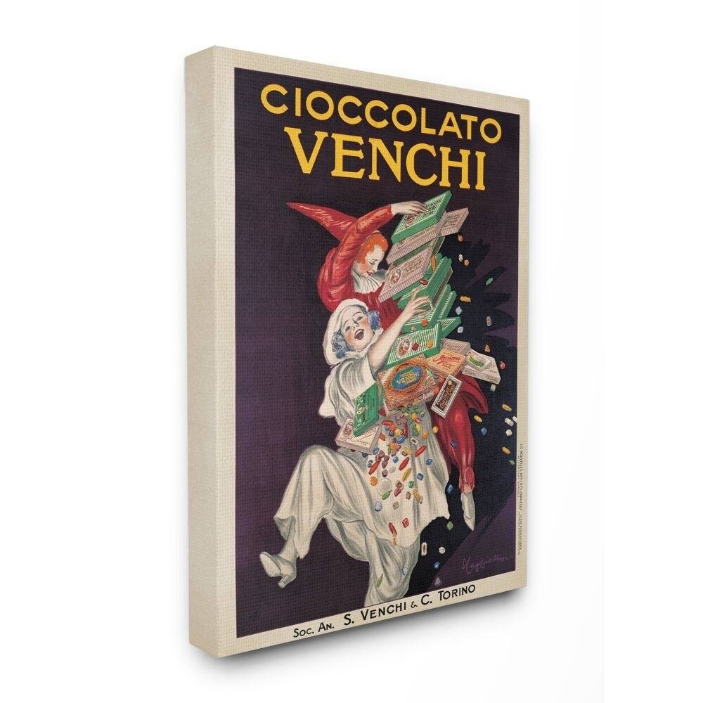 Stupell Cioccolato Venchi Vintage Poster Candy Design Canvas Wall Art