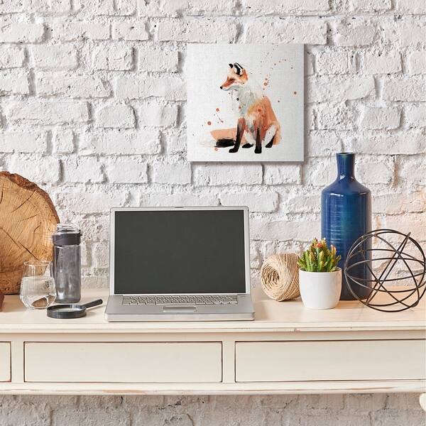 Shop Stupell Industries Sitting Fox Watercolor Animal Orange