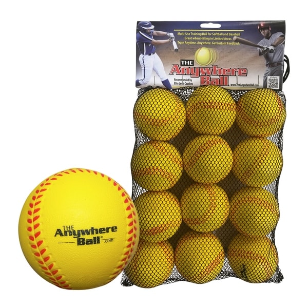 The Anywhere Ball Soft Skill Trainer for Baseball, Softball, or Practice Ball - 3 inch Foam