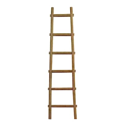 Screen Gems 6 Step 6 ft BlankRock Decorative Wooden Ladder