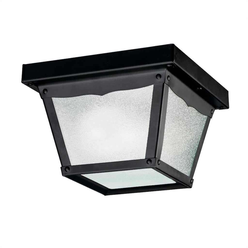 Kichler Lighting 1-Light Outdoor Flush Mount Light Black