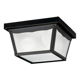 Kichler Lighting 2-Light Outdoor Flush Mount Light Black