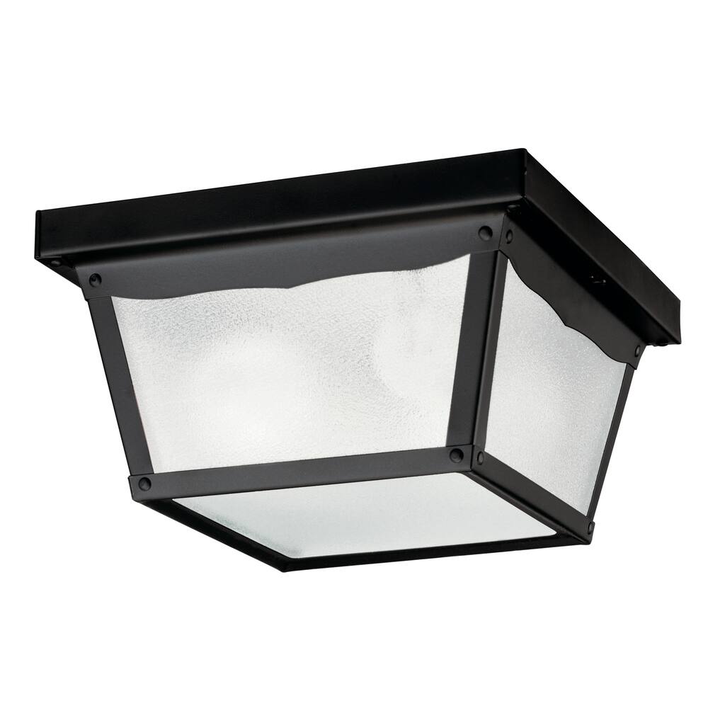 Kichler Lighting 2-Light Outdoor Flush Mount Light Black