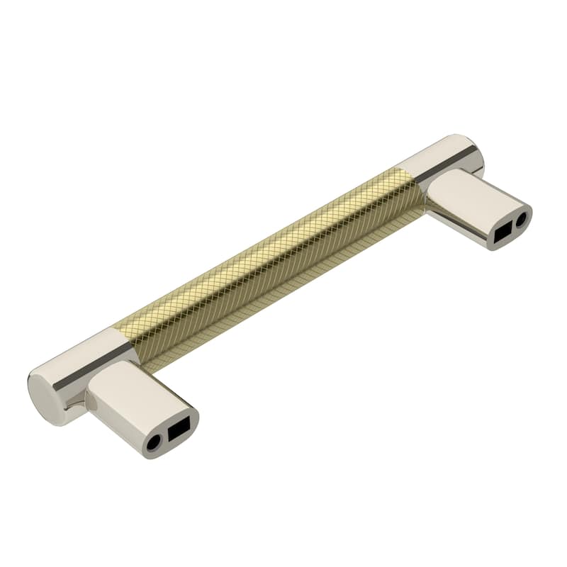 Esquire 5-1/16 in (128 mm) Center-to-Center Polished Nickel/Golden Champagne Cabinet Pull