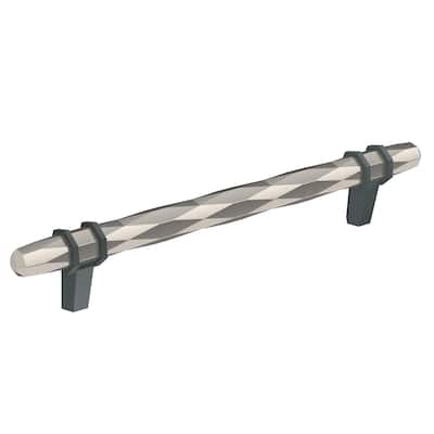 London 6-5/16 in (160 mm) Center-to-Center Polished Nickel/Black Bronze Cabinet Pull