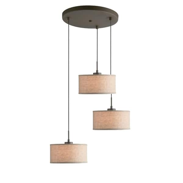 slide 2 of 31, Woodbridge Lighting Drum 3-Light Cluster Pendant